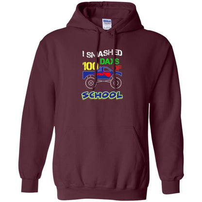 Trucker T-shirt I Smashed 100 Day Of School Maroon