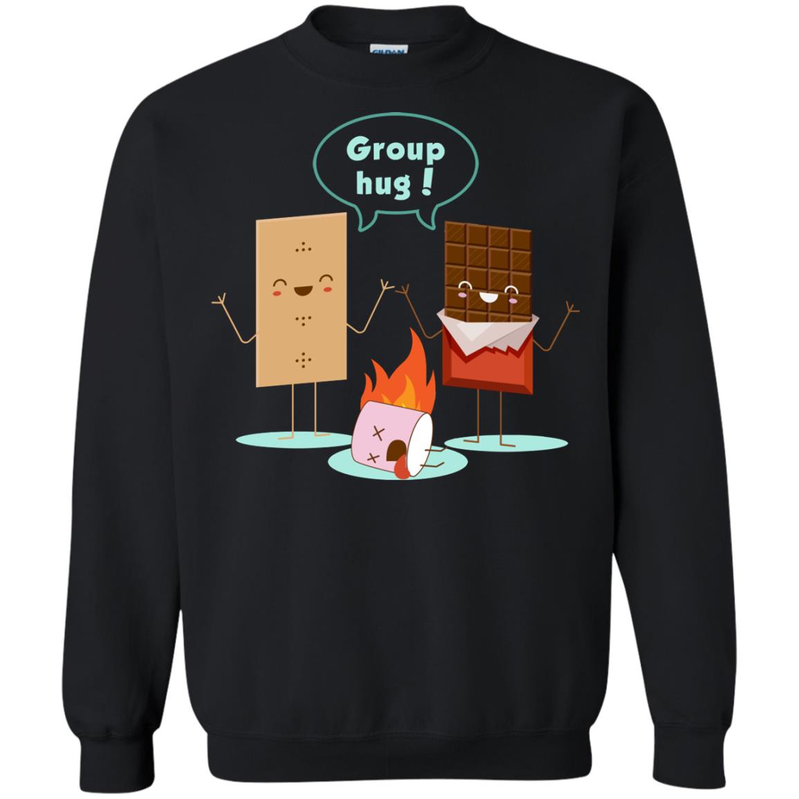 Funny Smores Chocolate Marshmallow Hiking Camping T-shirt Black