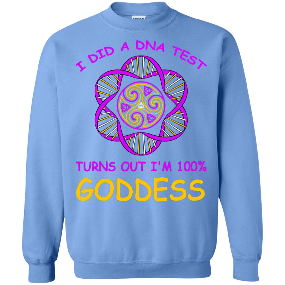 I Did A Dna Test Turns Out I'm 100% Goddess Shirt Carolina Blue