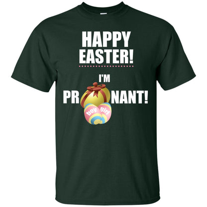 Happy Easter I Am Pregnant Pregnancy Announcement Shirt Forest