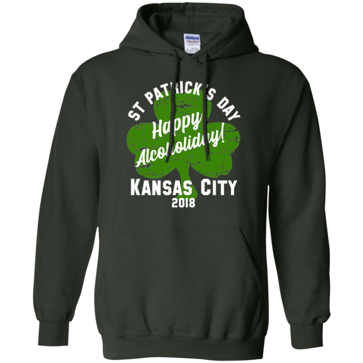 Kansas City 2018 Shamrock St Paddys Green Tshirt St. Patricks Day Forest Green