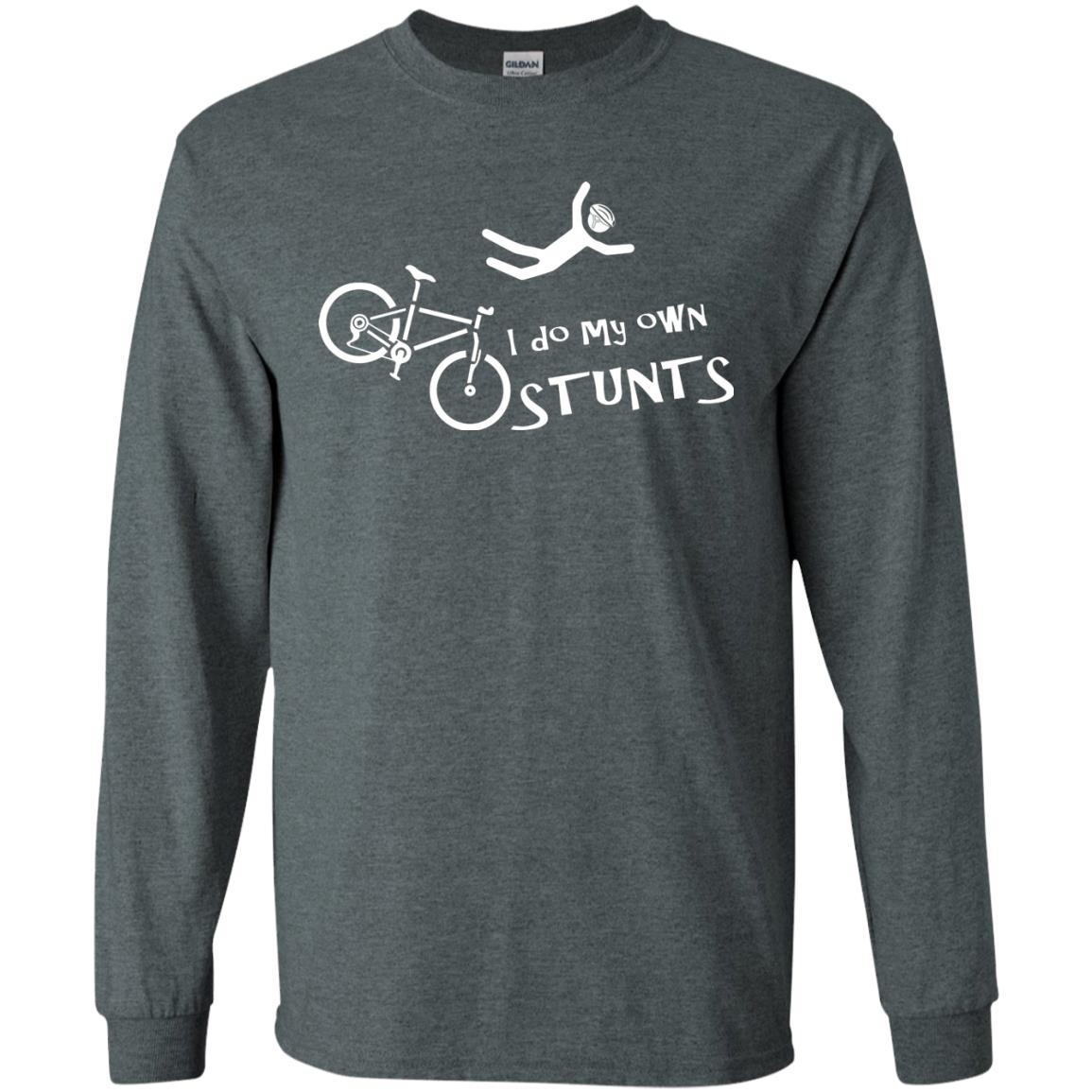 Biker T-shirt I Do My Own Stunts Dark Heather