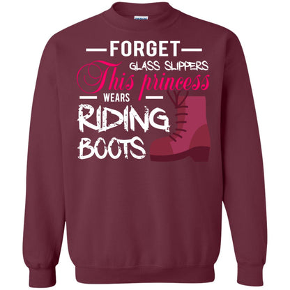 Forget Glass Slippers This Princess Wears Riding Boots Horse Riding T-shirt Maroon