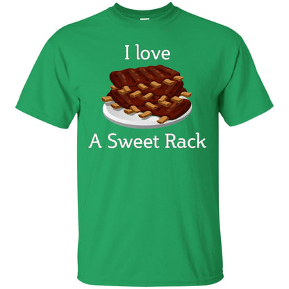 I Love A Sweet Rack Bbq Ribs T-shirt Irish Green