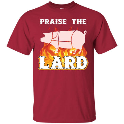 Praise The Lard Bbq Bacon T-shirt Cardinal
