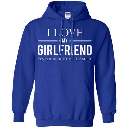 Boyfriend T-shirt I Love My Girlfriend She Bought Me This Shirt Royal