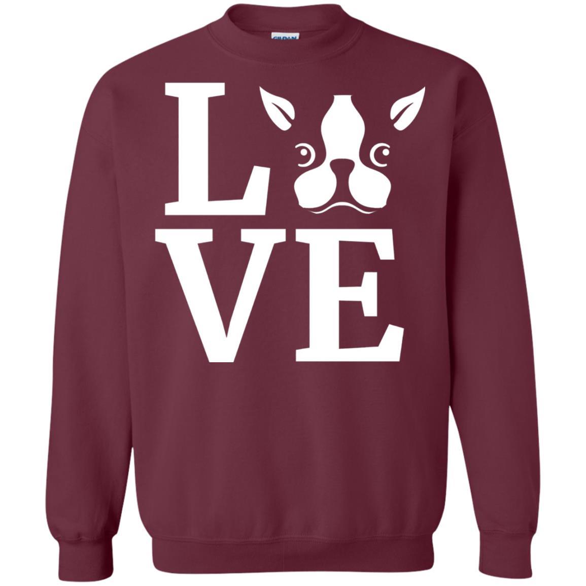 Dog Lovers T-shirt I Love My Boston Terrier Maroon