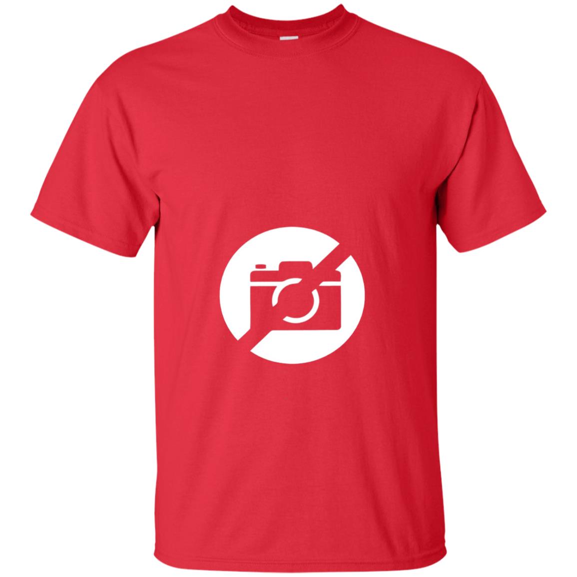 Just No Pictures Image T-shirt Red
