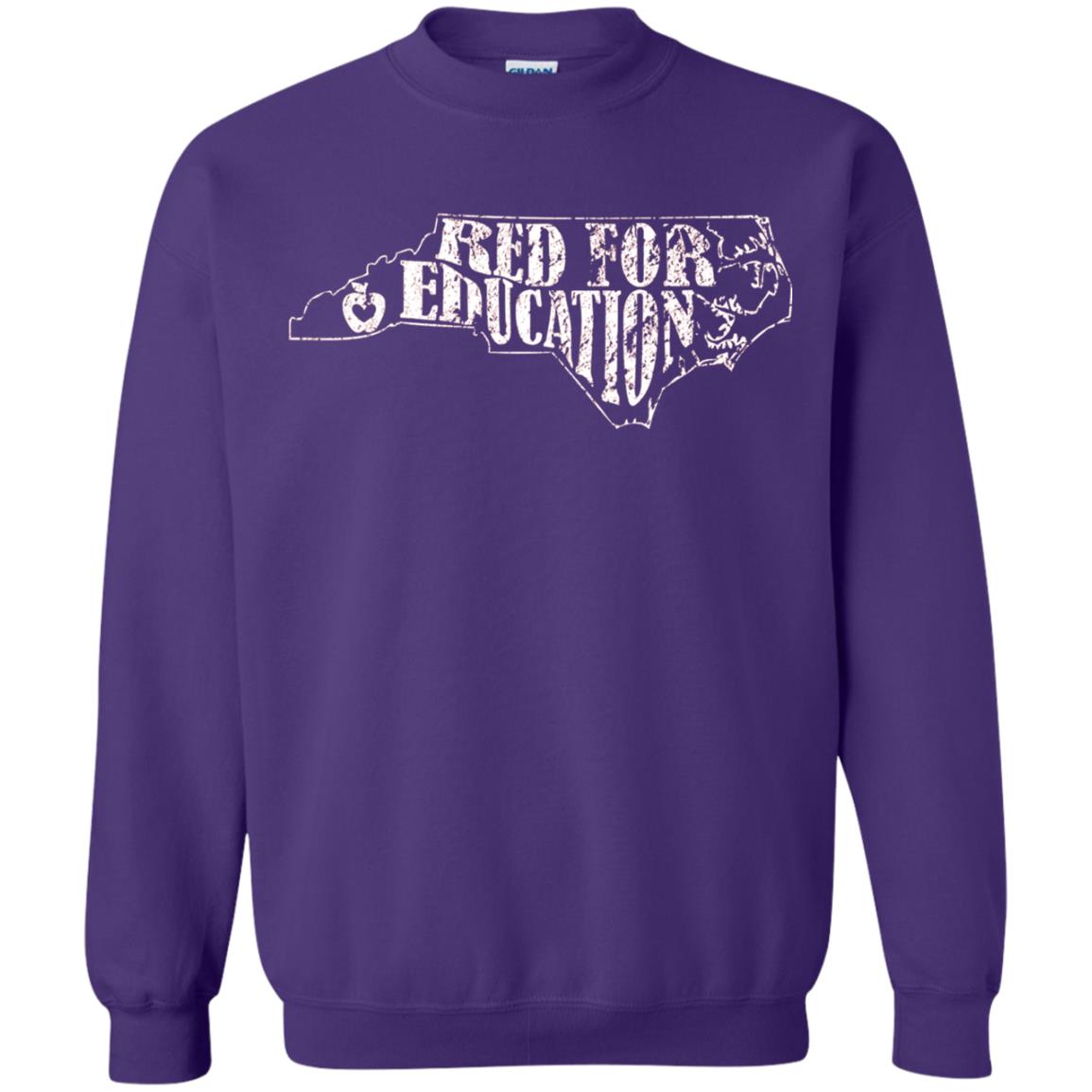 Distressed North Carolina Nc Red For Educator Shirt Purple