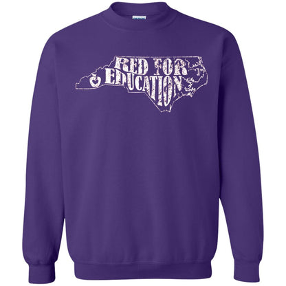 Distressed North Carolina Nc Red For Educator Shirt Purple