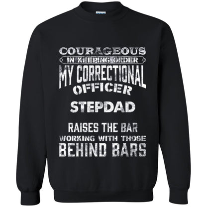 Daddy T-shirt Correctional Officer Step Dad Support Black