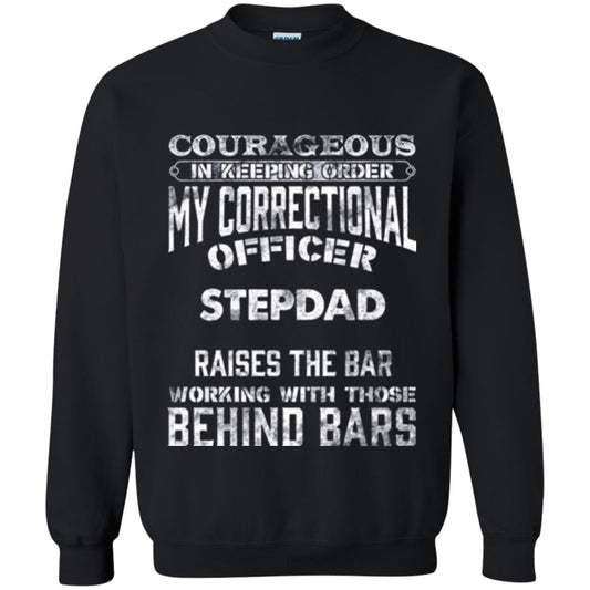 Daddy T-shirt Correctional Officer Step Dad Support Black