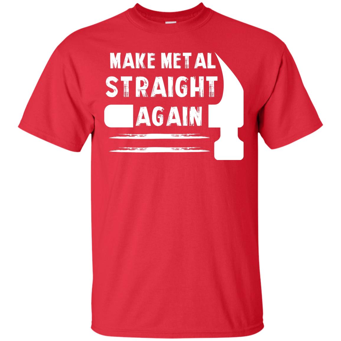 Make Metal Straight Again Mechanic T-shirt Red