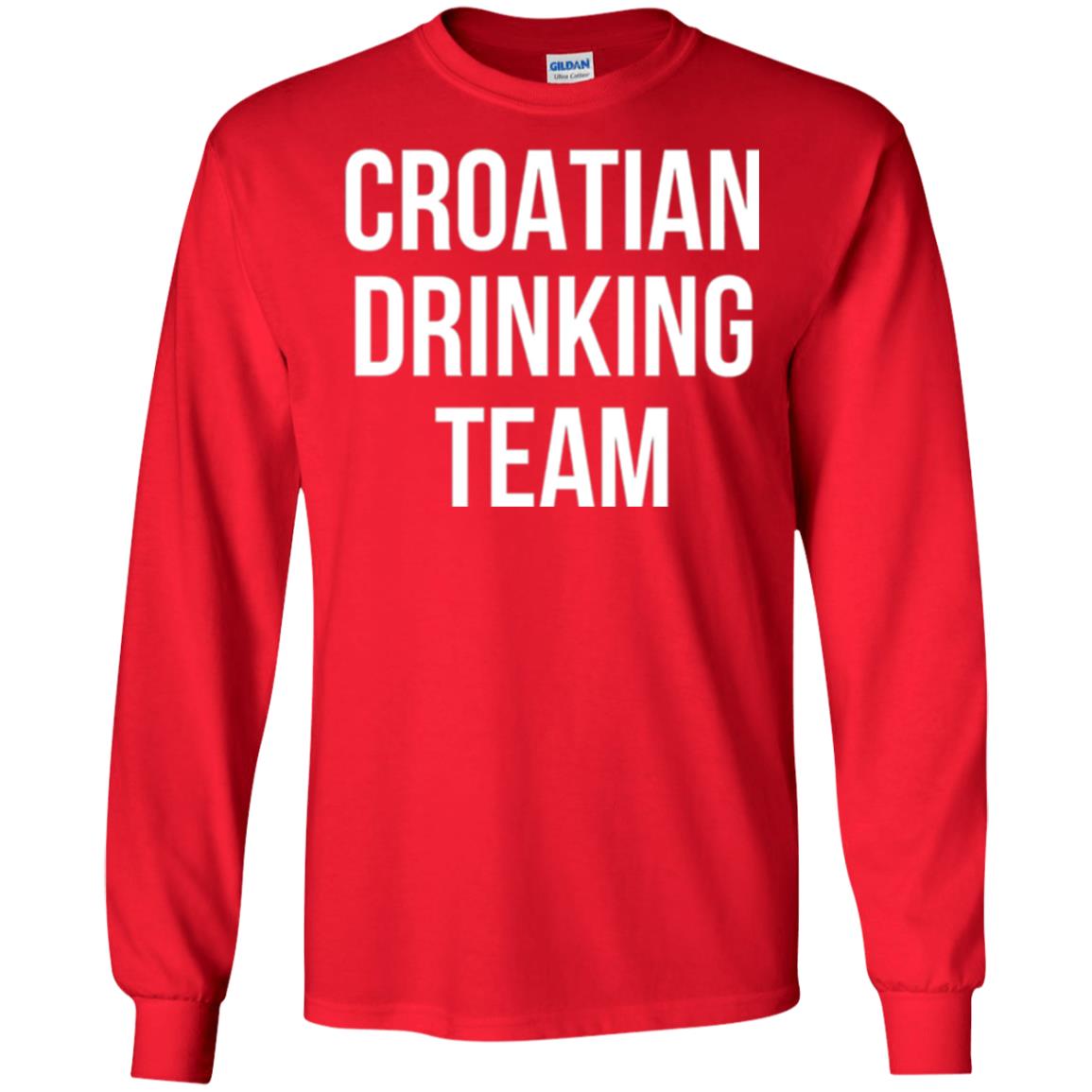 Croatian Drinking Team Drinking T-shirt Red