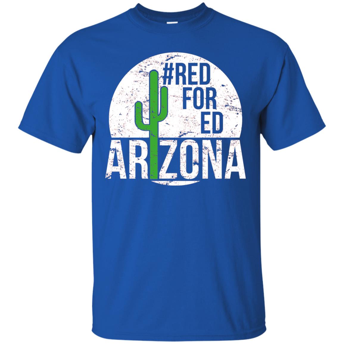 Vintage Red For Ed Arizona Teacher Protest T-shirt Royal