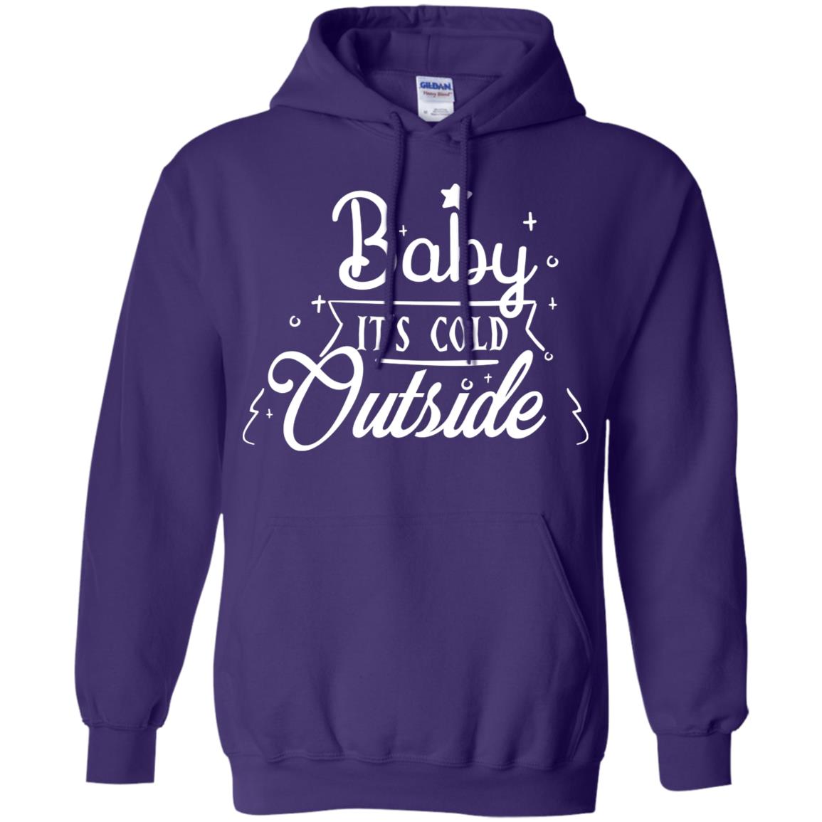 Baby It's Cold Outside X-mas Quote Gift Shirt Purple