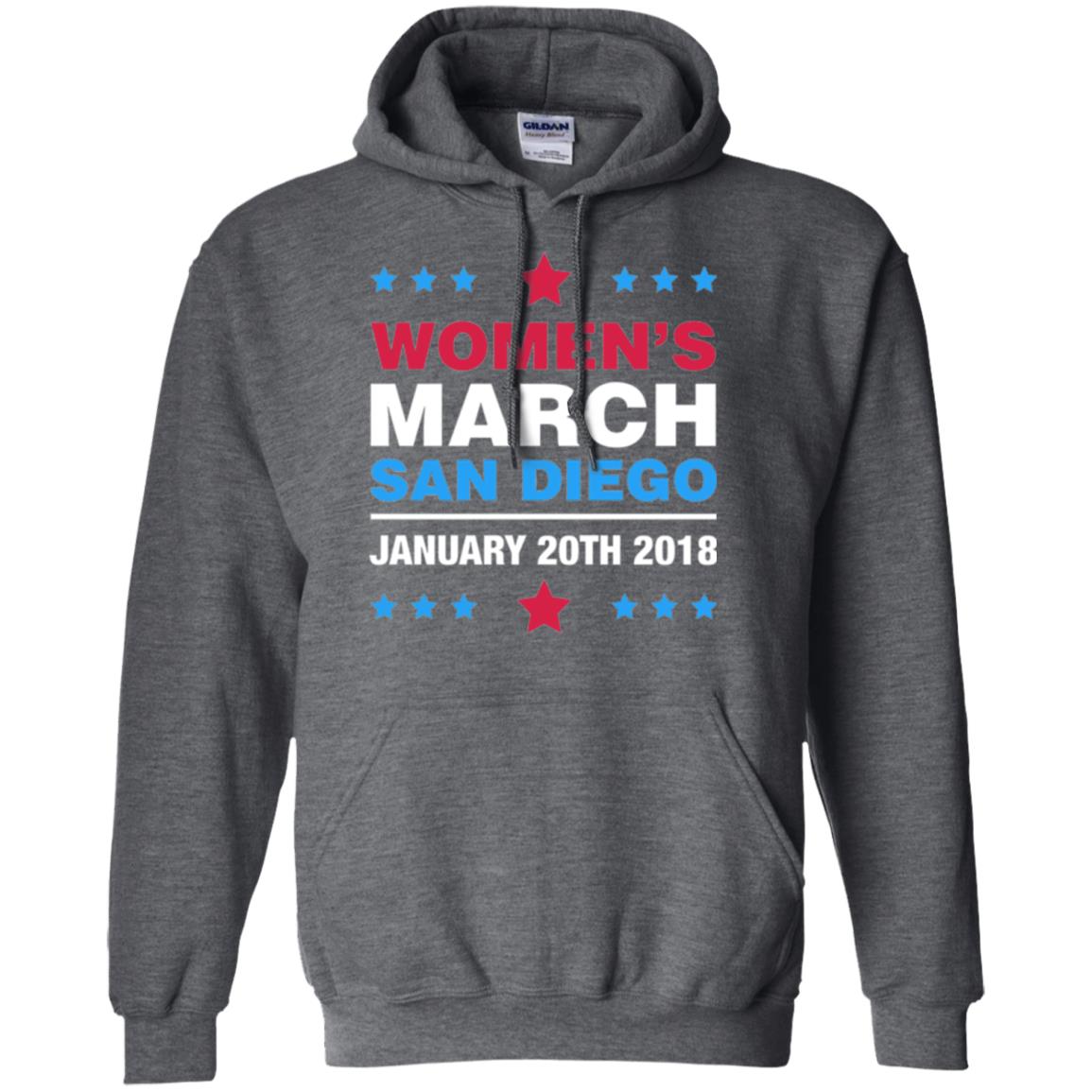 Women's March San Diego January 20th 2018 Protest Women's Right T-shirt Dark Heather