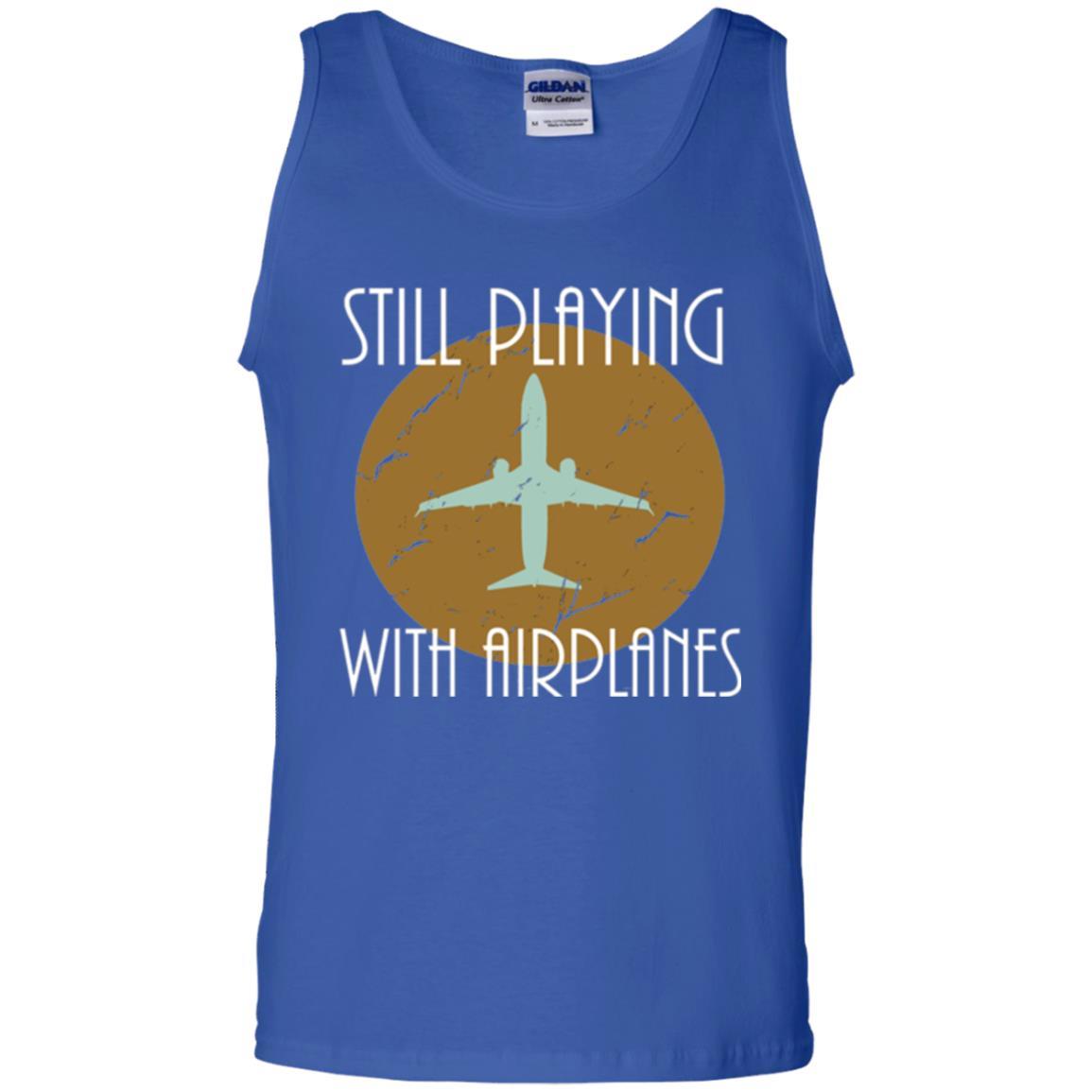 Pilot T-shirt Still Playing With Airplanes T-shirt Royal