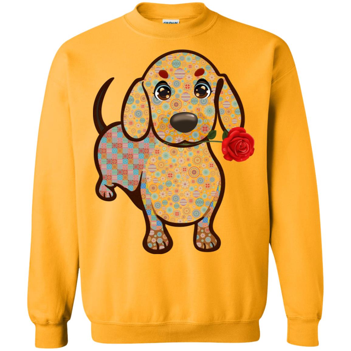 Dachshund Quilts Idea Gift Shirt For Mens Womens Gold