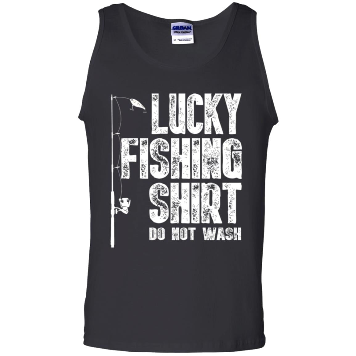 Fisherman T-shirt Lucky Fishing Shirt Do Not Wash Black