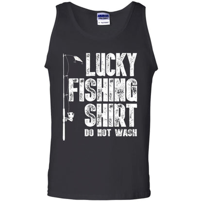 Fisherman T-shirt Lucky Fishing Shirt Do Not Wash Black