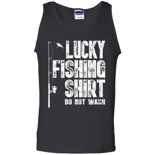 Fisherman T-shirt Lucky Fishing Shirt Do Not Wash Black