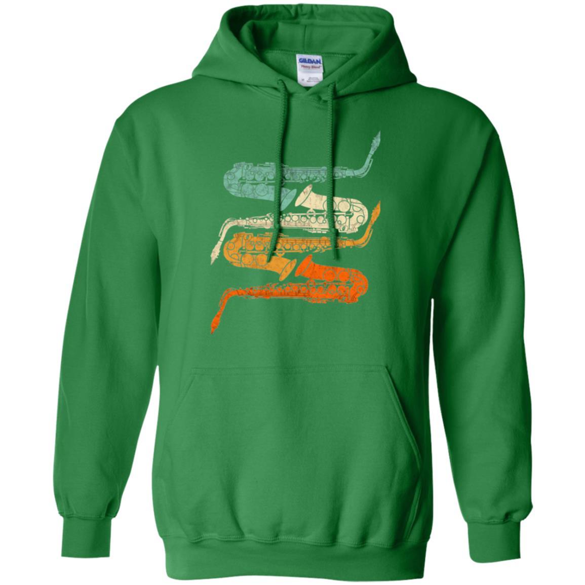 Saxophonist T-shirt Vintage Retro 70s Saxophone Irish Green