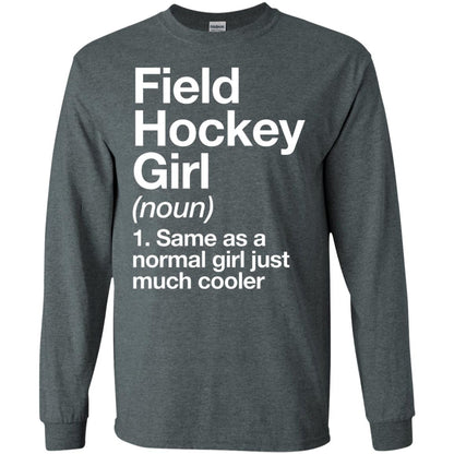 Field Hockey Girl Definition Hockey Lover T-shirt Dark Heather