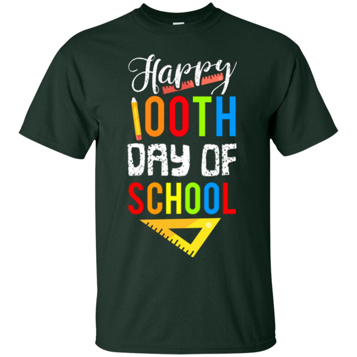 Kindergarten T-shirt Happy 100th Day Of School Forest
