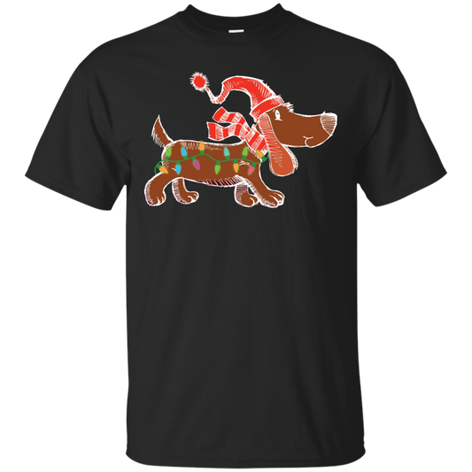 Dog Lover T-Shirt Christmas Lights Labrador Retriever Dog Lover Black