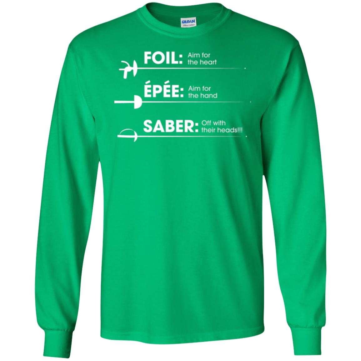 Fencing T-shirt Foil Saber Definition Irish Green