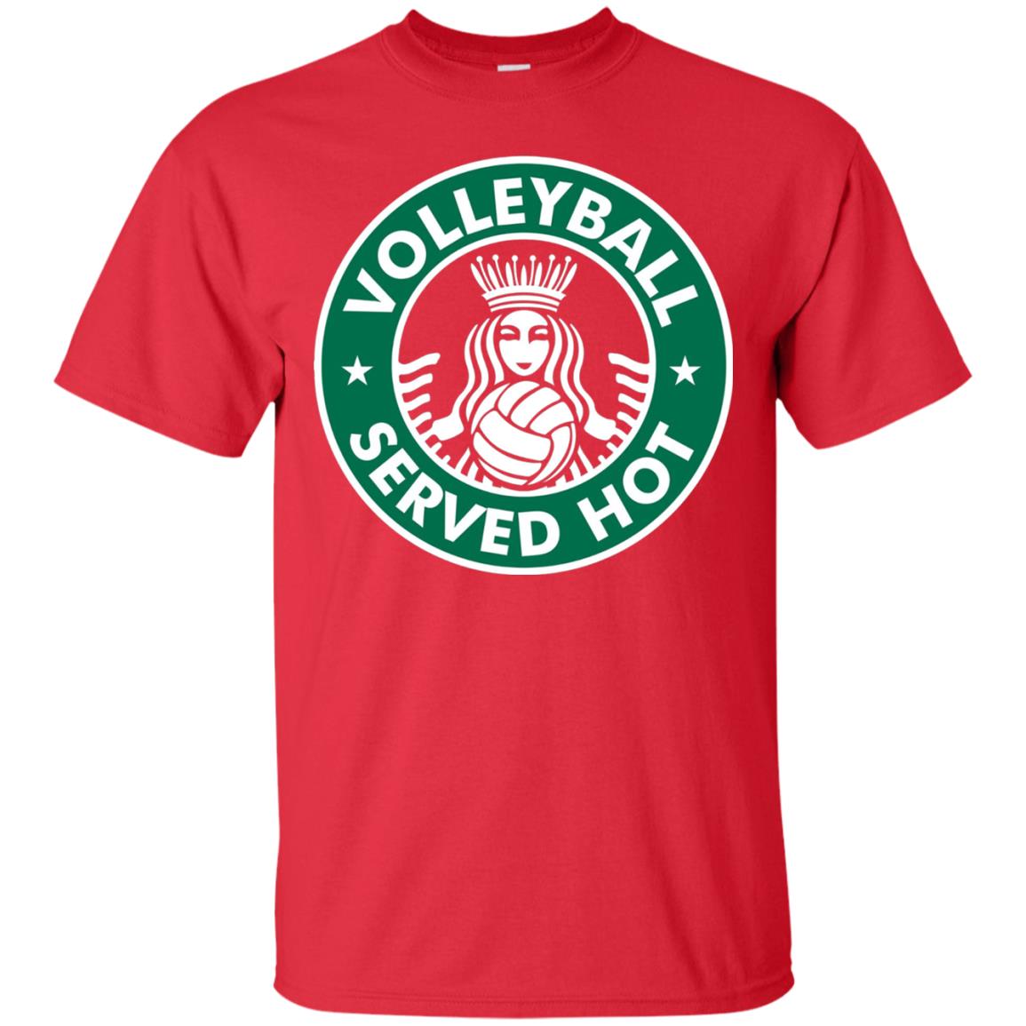 Volleyball Served Hot Great Volleyball Player Shirt Red