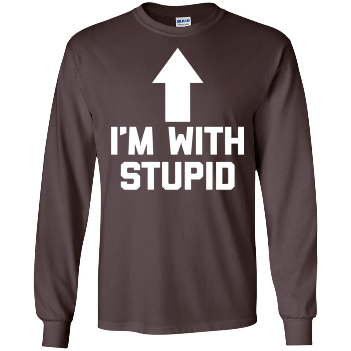 Im With Stupid T-shirt Dark Chocolate