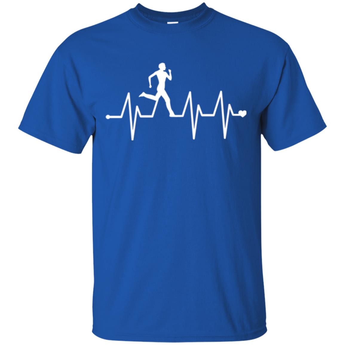 Running T-shirt Athletics Heartbeat Pulse Royal