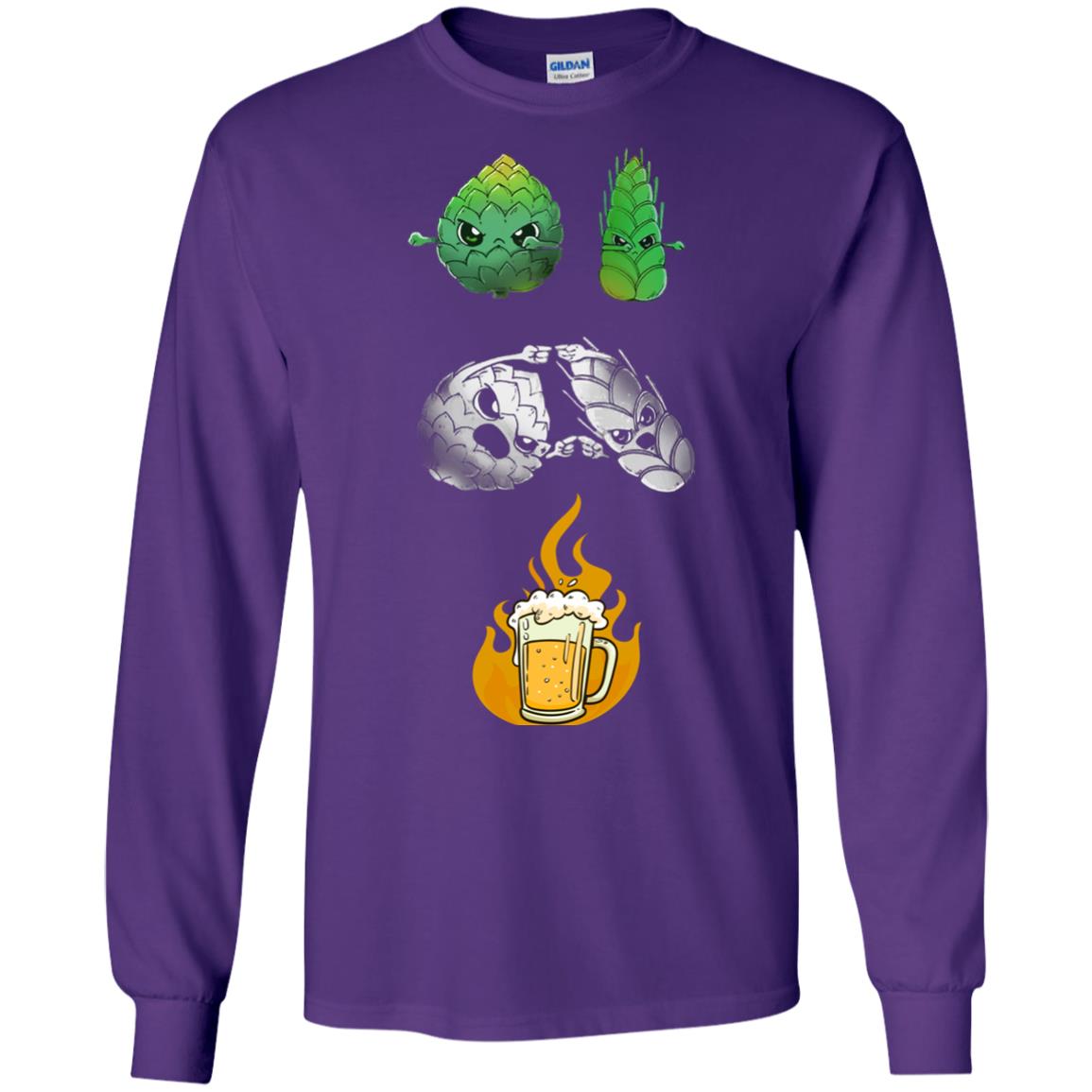 Beer Lover T-shirt Beer Fusion Flags Purple