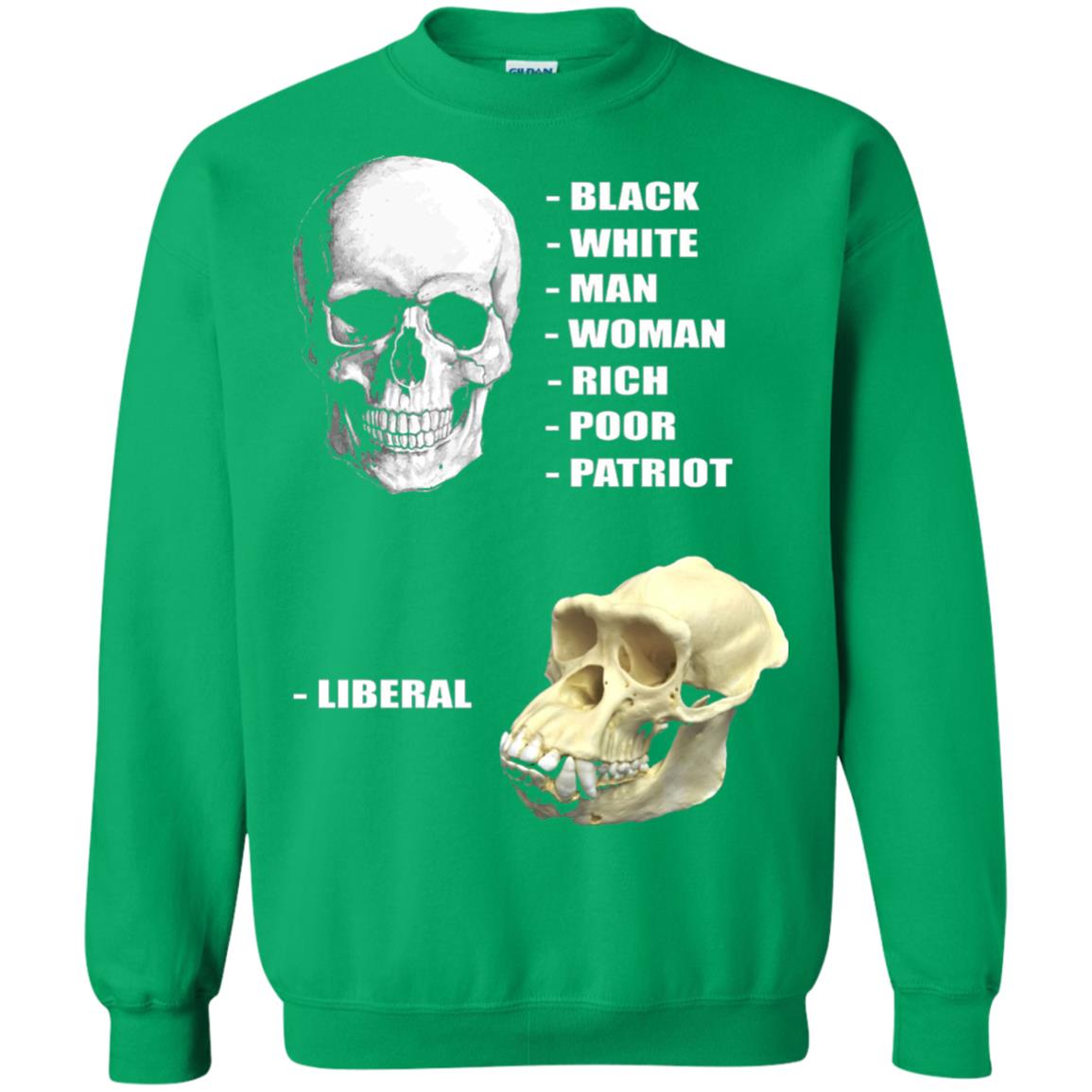 Funny Cool Skulls T-shirt Modern America Patriot Liberal Irish Green