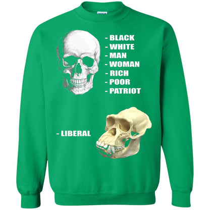 Funny Cool Skulls T-shirt Modern America Patriot Liberal Irish Green