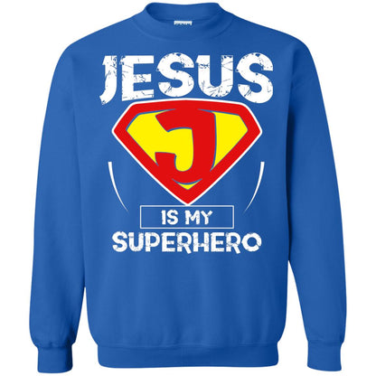 Jesus Is My Superhero Christian Movie Fan T-shirt Royal