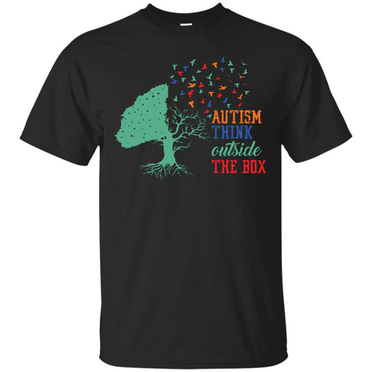 Autism Think Outside The Box Autism Awearness T-shirt Black