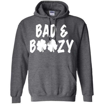 Bad And Boozy St. Patrick_s Day T-shirt Dark Heather