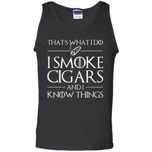 Cigars Lover T-shirt That _s What I Do I Smoke Cigars And I Know Things Black