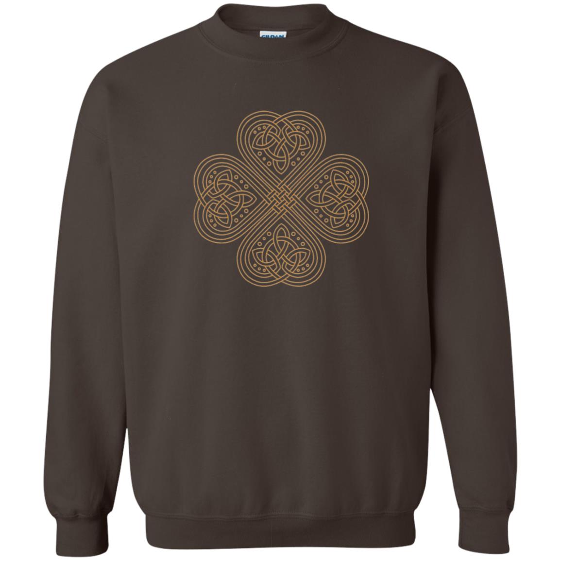 Irish Celtic Gold Knot Patricks Day Shirt Dark Chocolate