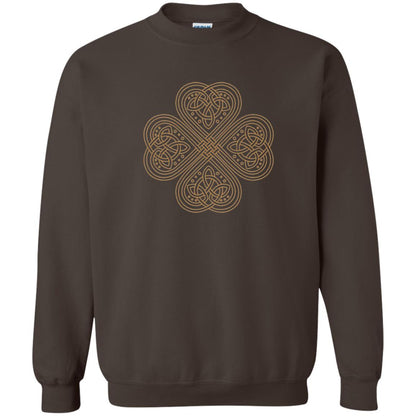 Irish Celtic Gold Knot Patricks Day Shirt Dark Chocolate
