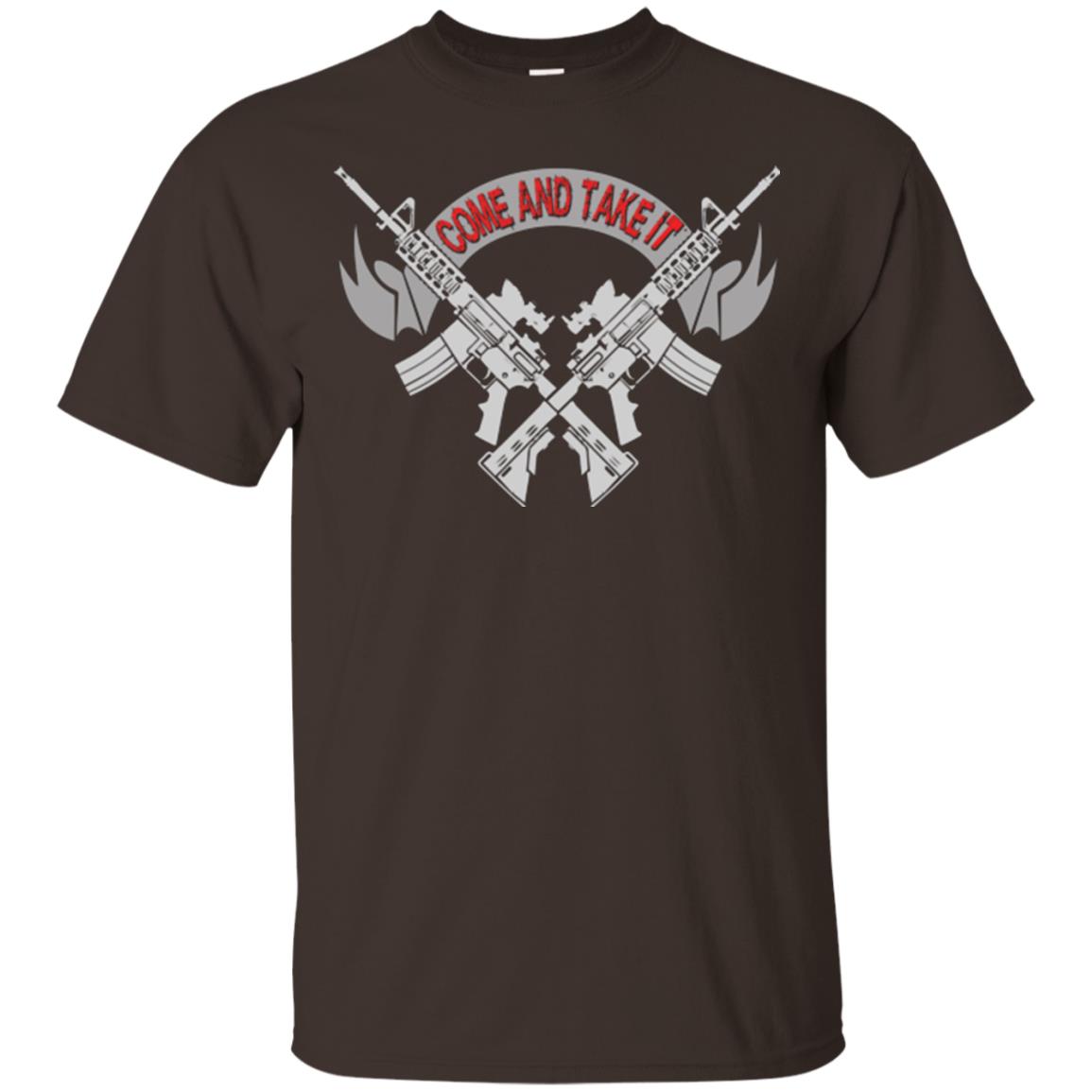 Military T-shirt Come And Take It Dark Chocolate