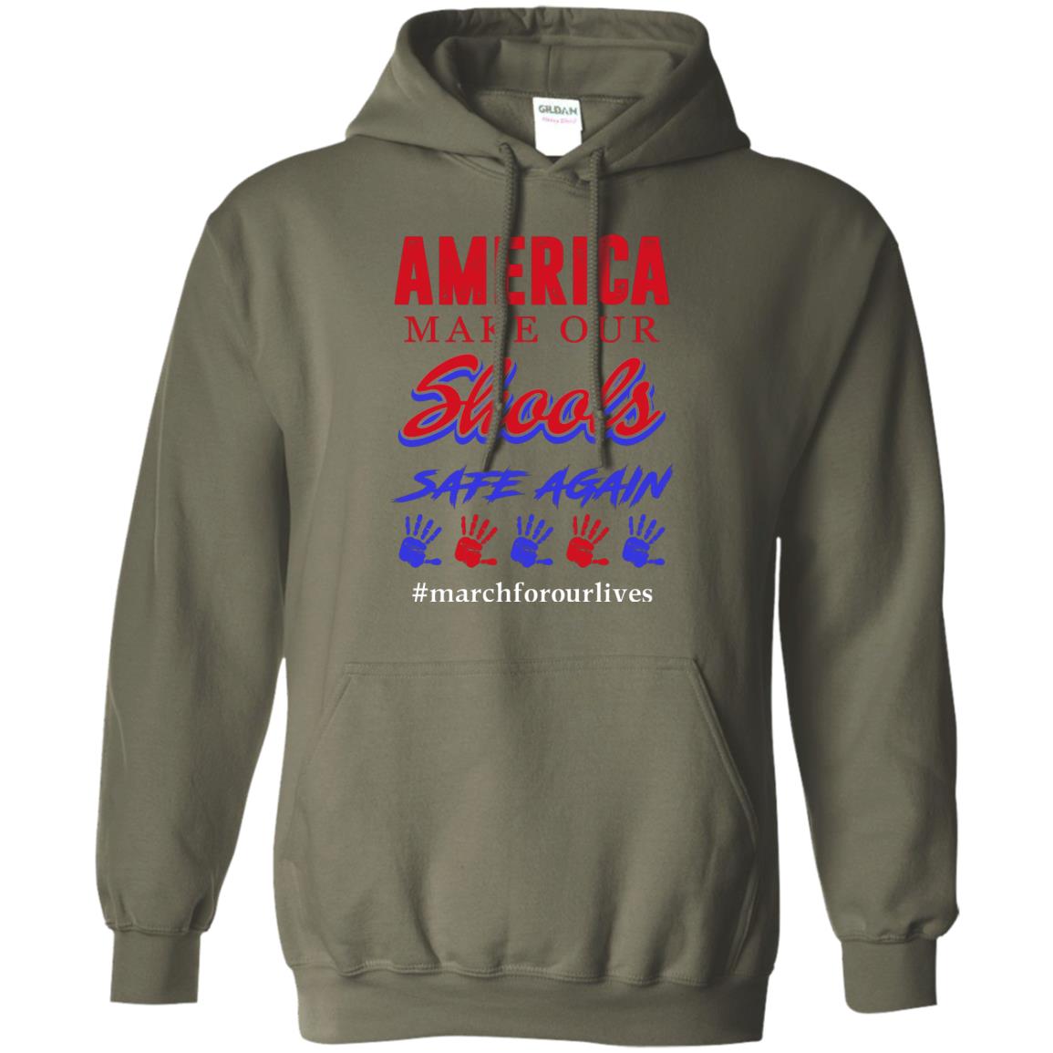America Make Our Schools Safe Again Military Green