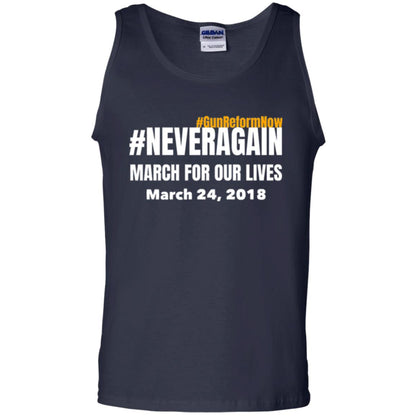 March For Our Lives Never Again Anti Gun T-shirt Navy