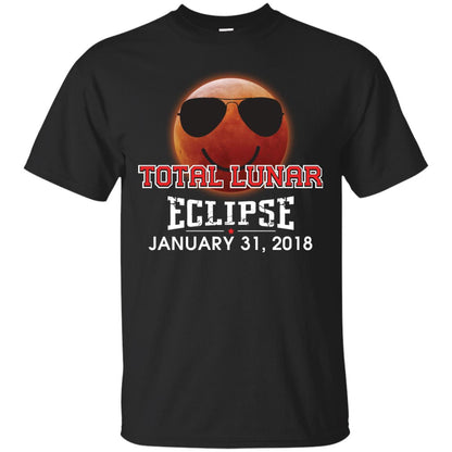 Blood Moon T-shirt Total Lunar Eclipse January 31. 2018 Black