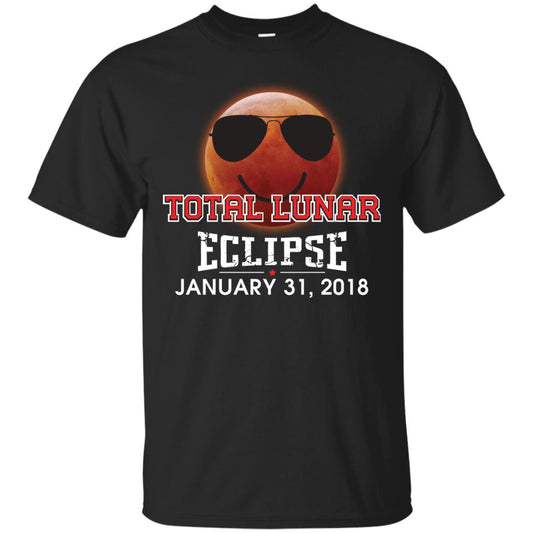 Blood Moon T-shirt Total Lunar Eclipse January 31. 2018 Black