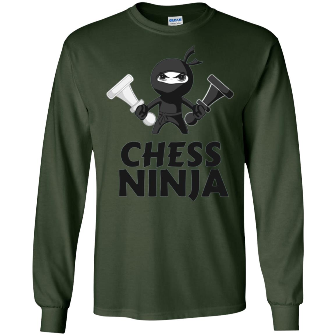 Funny Chess Ninja T-shirt Forest Green