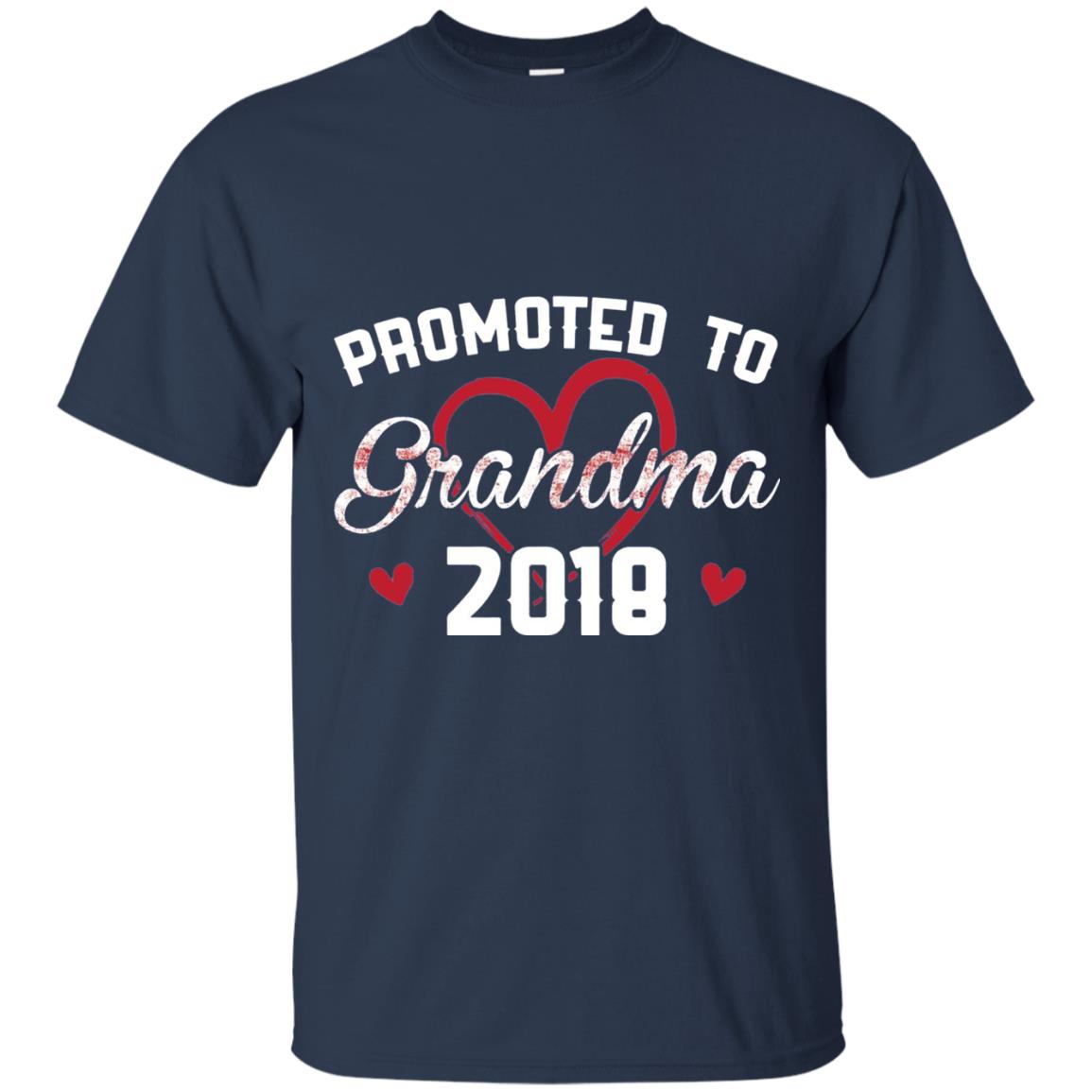 Promoted To Grandma 2018 Love Grandmas Mothers Day T-shirt Navy